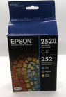 Epson 252XL/252 Ink Cartridge Combo Pack Black Color Set T252XL-BCS Exp 09/2023