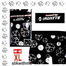 DICE GAMBLING BOXER BRIEF Sockopath Men's XL 40-42 NEW FREE SHIP+Insurance+Track