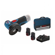 Bosch Akku-Winkelschleifer GWS 12V-76, incl. 2x Akku GBA 2Ah, Ladegerät, Zubehör