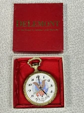Vintage Swiss Made Arnex Franklin D. Roosevelt 17J NOS Pocket Watch w/Box