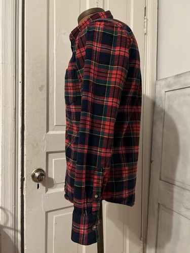 Camicia di flanella a quadri accogliente cabina flanella Kiel James Patrick uomo piccola Natale - Foto 8 di 13