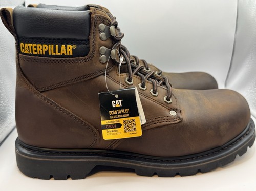 CAT - Stivali da lavoro Caterpillar Second Shift ST 6'' marrone scuro taglia: 9,5 (P89586) - Foto 5 di 10