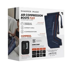 NEW Sharper Image Air Compression Boots Flex Leg Massager Powerboost L/XL
