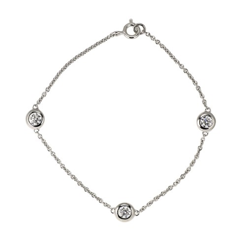 Pulsera de diamantes K18WG - Auténtica envío gratis desde Japón - Auténtica SELBY_JAPAN - Imagen 1 de 4