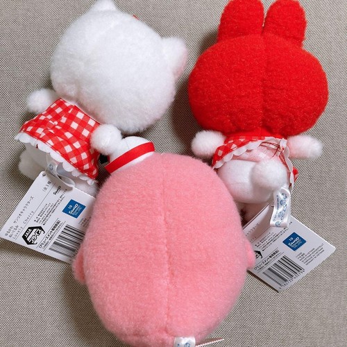 Sanrio Characters Plush Set Lovely Cherry Hello Kitty My Melody Tuxedo Sam - Picture 2 of 6