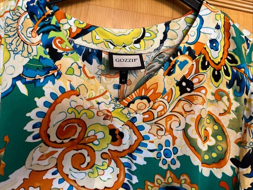 Neu Kleid GOZZIP bunt Größe M 46/48 mit Taschen Maße unten - Bild 1 von 15