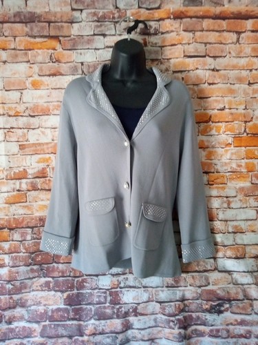 Vertigo Paris Women’s V Neck Button Gray Knit Cardigan size L - Picture 17 of 17