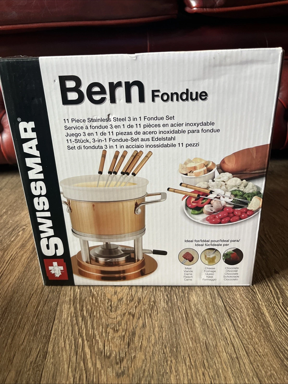 New Swissmar Bern Fondue F66416 11 Piece Stainless Steel 3 In 1 Fondue set Coppe
Opens in a new wind