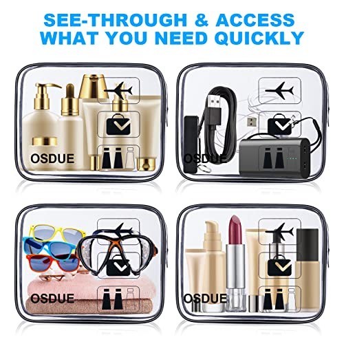 TSA-kompatibel | Durchsichtig | Reise-Kosmetik-Tasche - Bild 7 von 7