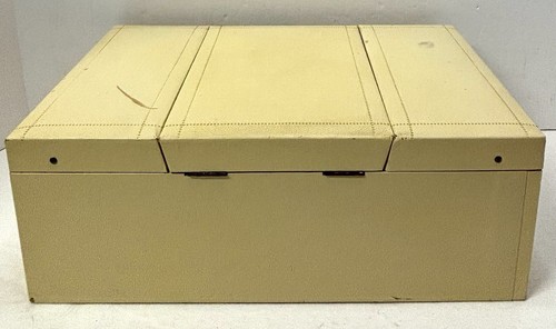 Vintage Mele Tabletop Jewelry Box Red Velvet Lining 2 Tier Cream Color - Picture 12 of 15