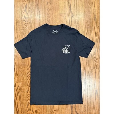 CVLA Love Me Graphic T-Shirt Heart Japanese Text Size M Black