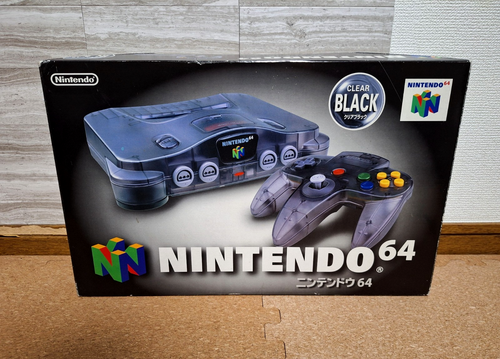 NEW Nintendo 64 Clear Black Holy Grail Japan N64 *COLLECTORS ITEM - GOOD BOX* 2