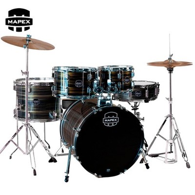 Mapex COMET 5-Piece 22'' BD Complete Drum Kit Ebony Yellow Grain CM5294FTCFJ