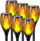 Upgraded Larger Solar Lights Outdoor - 6 Pack 51 LED Solar Torch Lights with Fli