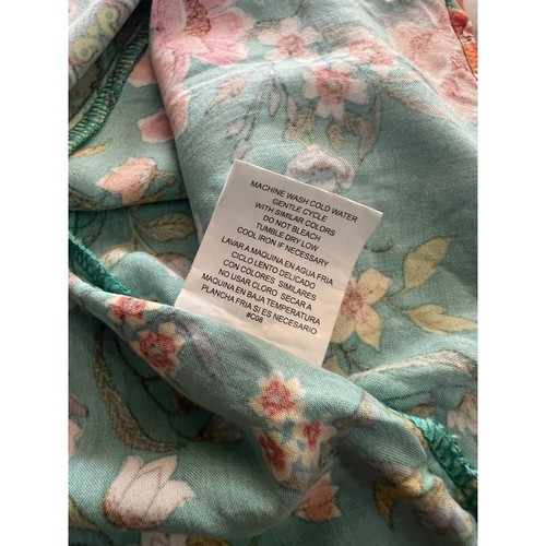 Fig and Flower Women's 2X Floral Paisley Print Button Front Long Sleeve Top - Picture 7 of 9