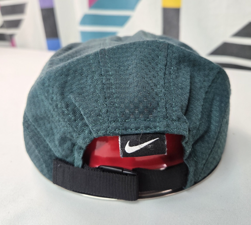 Nike Vintage Tailwind Forest Green Swoosh Logo 5 Panel Hat One Size Adjustable - Picture 4 of 8