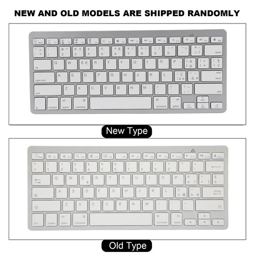 Italian QWETZ Layout Wireless Keyboard Mini 78 Keys Thin Portable White - Picture 11 of 24