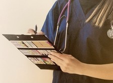 Folding Metal Medical Nurse Clipboard Black