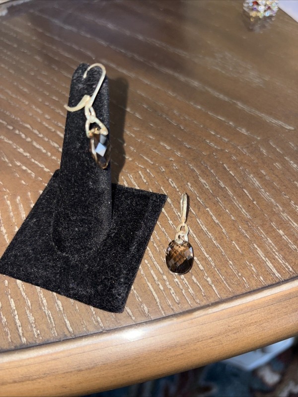 Sterling Silver With Brown Oval Shape Stone