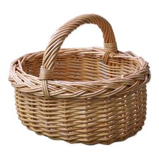 Small Wicker Shopping Basket Flower Girl Mini Childs Size Woven Wedding Easter