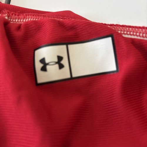 Under Armour Rival Knit Pants Mens Red White Track Sweat Zip Ankle 1326762 Large - Bild 10 von 17