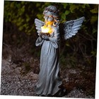 Angel Garden Statue Outdoor Decor, Angel Garden Figurine Hold with Solar Dove