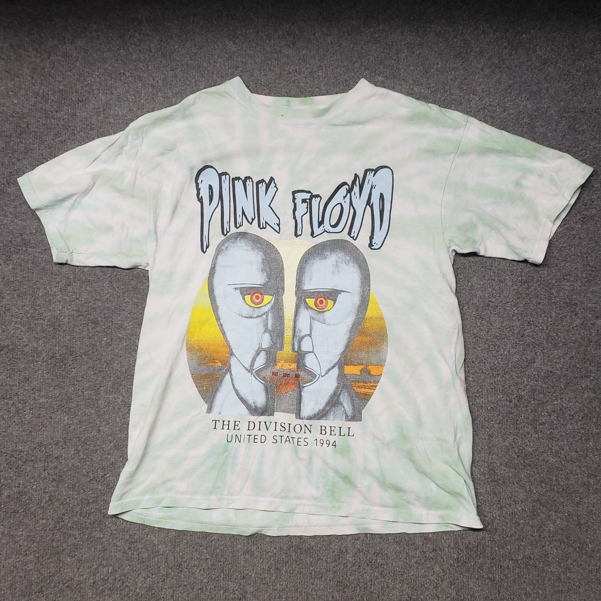 pink floyd tee shirt the division bell tie dye MENS LARGE | eBay