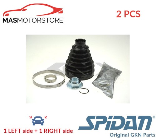 CV JOINT BOOT KIT PAIR FRONT RIGHT LEFT WHEEL SIDE SPIDAN 25010 2PCS I NEW - Picture 1 of 5