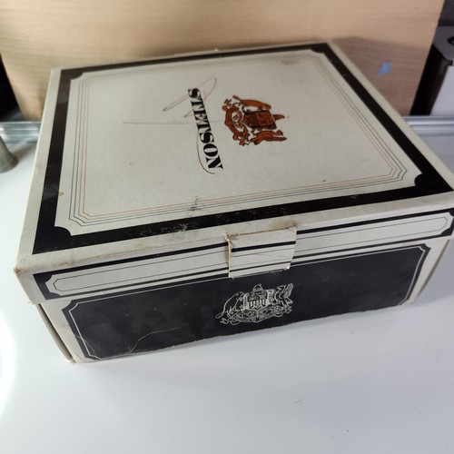 Stetson Herren grau 100 % Wolle Fedora Hut 7-1/8 mit Karton neu offener Karton - Bild 13 von 19