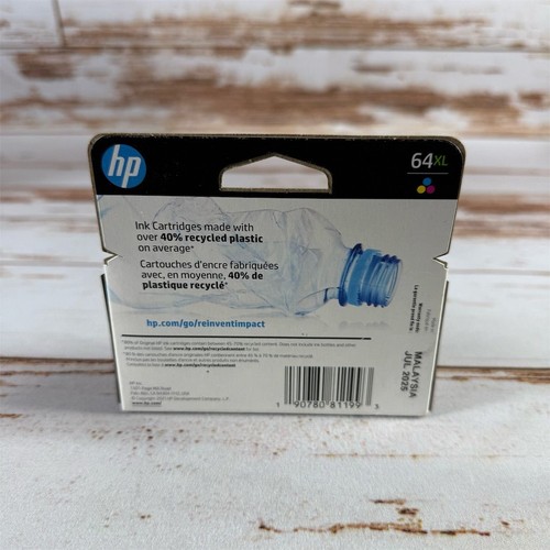 HP 64XL Wysokowydajny trójkolorowy wkład atramentowy exp 07/25 - Zdjęcie 2 z 2