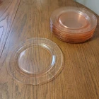 Set of 10 Vintage Pink Depression Dinner Plates 9.25 Inches