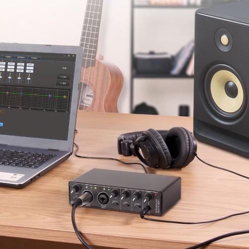 Easy to Use Studio Recording Sound Card Audio Interface for Guitar Live - Picture 4 of 12