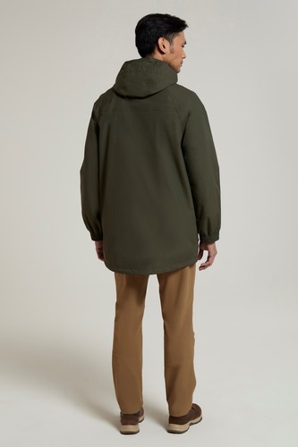 Giacca impermeabile lunga da uomo Mountain Warehouse impermeabile impermeabile Cagoule cuciture nastrate - Foto 5 di 45