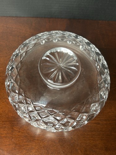 Vintage Heavy Crystal Glass Bowl Diamond Pattern w/ Isaiah 40:31 Scripture - Bild 7 von 7