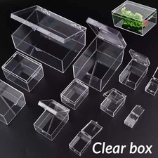 Square Cube Clear PC Small Boxes Storage Compartment Mini Box Plastic PC Box