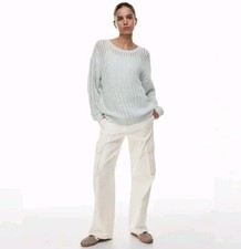 Aritzia Wilfred Free Afterglow Boatneck Sweater M Glacier Blue