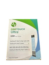 OneTouch Ultra Blood Test Strips 100ct Expires 2-28-2026 