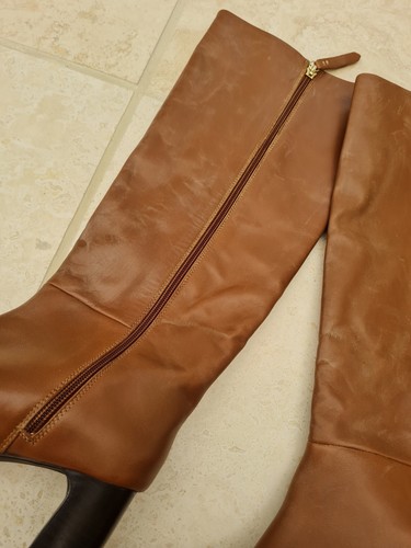 Boden Erica Botas de Cuero Hasta la Rodilla Cuero Marrón Claro 7.5/41 Totalmente Nuevas H5 - Imagen 7 de 10