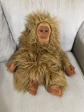 Vintage 1988 Plush Creations Inc Long Hair Hairy Orangutan Monkey Ape Plush 15  