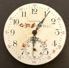 Antique 1908 Waltham Model 1908 620 Pocket Watch Movement Good Balance 16s 15j