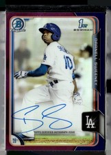 2015 BOWMAN CHROME PURPLE /250 1ST PROSPECT AUTO DARNELL SWEENEY DODGERS