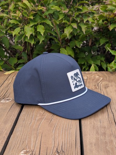 Palm Golf SnapBack Hat One Size Navy San-O Golf Rope Adjustable Vented - Picture 2 of 6
