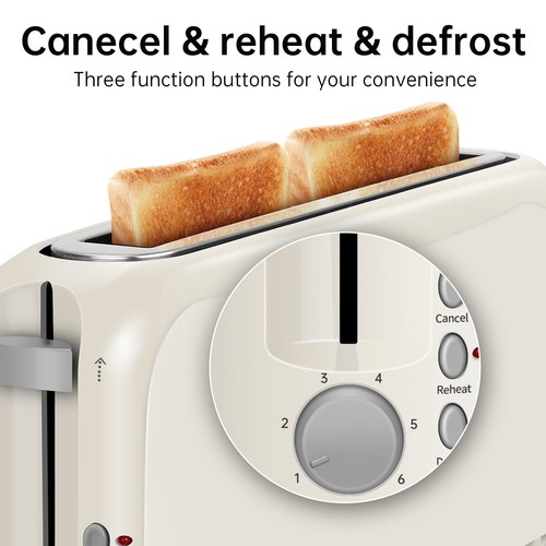 2 Slice Slim Toaster, Single 10" Long Slot Toaster Fits Bagels & Artisan Brea... - Bild 6 von 7