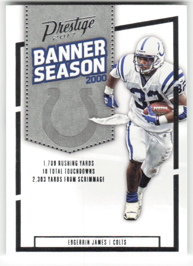 2017 Panini Prestige Edgerrin James 30 Indianapolis Colts NM