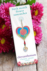 November Chrysanthemum Birthday Stained Glass Flower Crystal Hanging Sun-Catcher