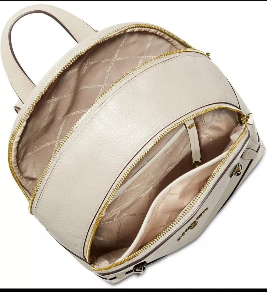 Michael Kors Brooklyn Medium Pebbled Leather Backpack New Without Tags - Image 3 of 4