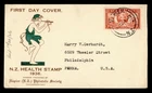 DR WHO 1936 NEW ZEALAND FDC HEALTH STAMP NAPIER R78693