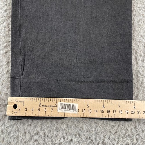 Vintage Colonies Of Benetton Black High Waisted Pants Size 46 Linen Blend Italy - Picture 9 of 14