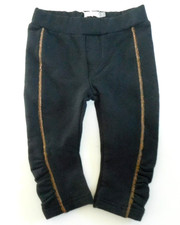  new baby size 6 mo  BLACK LEGGINGS by french designer CATIMINI approx 35.00