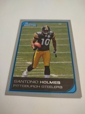 2006 Topps Bowman Rookie Card #115 Santonio Holmes Pittsburgh Steelers 